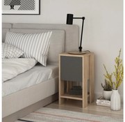 Nočný stolík EMA 55x30 cm hnedá/šedá