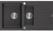 Mexen Matias - drez granitový 90,0x50,5cm, 1,5-komorový, čierna-škvrny, 6502901505-76