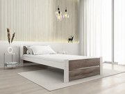 Posteľ IKAROS DOUBLE 90 x 200 cm, biela/dub hľuzovka Rošt: Bez roštu, Matrac: Bez matraca