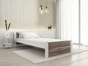 Posteľ IKAROS DOUBLE 90 x 200 cm, biela/dub hľuzovka Rošt: Bez roštu, Matrac: Bez matraca