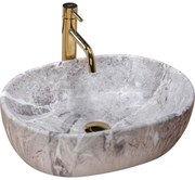 Rea Lara Stone umývadlo, 49 x 35 cm, šedá, REA-U9888