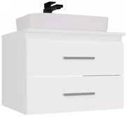 Závěsná skříňka pod umyvadlo s deskou NEL 2S 60 cm bílá