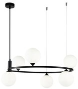 Maytoni MOD013PL-06B - Luster na lanku RING 6xG9/25W/230V čierna