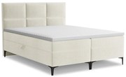 Béžová boxspring posteľ s úložným priestorom 140x200 cm Pakalana – Makamii