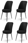 Súprava jedálenských stoličiek Dexa Black, 4 ks, 4 ks