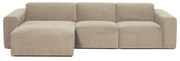 Béžová menčestrová rohová pohovka (ľavý roh) Sting – Scandic