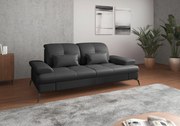 XXXLutz TROJMIESTNA POHOVKA, čierna, pravá koža Sit & More - Sedačky - 00014401211Z