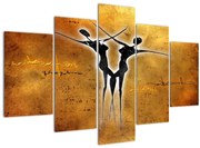 Obraz maľby tanečného páru (150x105 cm)