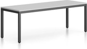 Lavica FRAME, čierna podnož, 1685 x 404 x 468 mm, sivá