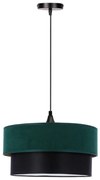 Luster na lanku SOLANTO 1xE27/60W/230V zelená/čierna