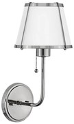Hinkley HK-CLARKE1-PN-WH - Nástenná lampa CLARKE 1xE27/40W/230V chróm/biela