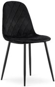TRENDIE Zamatová stolička New York čierna