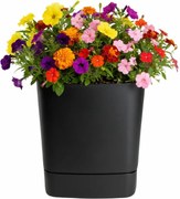 Plastový květináč s podmiskou Cubi 25x25 cm - výber z 5 prevedení