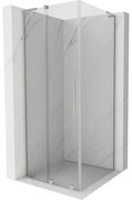 Mexen Velar L, sprchový kút s posuvnými dverami 110 x 110 cm, 8mm číre sklo, brúsená oceľ, 871-110-110-03-97