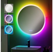 Brilagi-LED RGBW stmievateľné vyhrievané zrkadlo s podsvietením CLARA PRO LED/18W/230V priemer 60 cm IP44