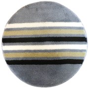 ROUTNER Kúpeľňová predložka RAGUSA Sivá 10205 - Sivá / Kruh Ø 90 cm 10205