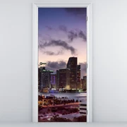 Fototapeta na dvere - Metropola s mrakodrapmi (95x205cm)