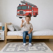 PIPPER. Textilná nálepka na stenu "Hasiči"
