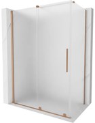 Mexen Velar, sprchový kút s posuvnými dverami 130 x 70 cm, 8mm sklo námraza, medená matná, 871-130-070-31-65
