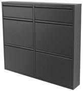 Čierna kovová výklopná skrinka na topánky 98x86x15 cm Billy – Spinder Design