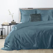 SATÉNOVÉ OBLIEČKY DINA 160X200 CM, 2KS 70X80 CM MODRÉ