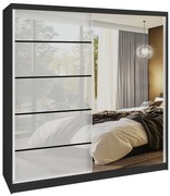 Šatníková skriňa SERENITY 200 cm biely lesk MGB SERENITY SZP5/0/B/W/0/HIAL