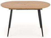 Rozkladací stôl Colorado 120/160x80cm Mdf/Oceľ – Dub Zlatá/Čierna