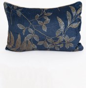 Obliečka na vankúš mikroplyš Digital 40 × 60 cm - Gabriela tmavo modrá