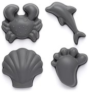 Scrunch silikónové bábovky, súprava 4 ks, Anthracite Grey