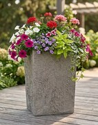 AMADEA Betónový kvetináč odľahčený - hrubý, 33x33x50, 5cm, český výrobok