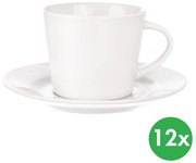 Hrnček s tanierikom MONA, 0,18 l, porcelán, 12 ks