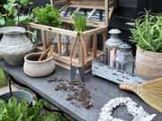 Zinkový antik plechový džbánok Juggy s patinou - Ø14*18 cm