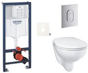Závesný wc set do ľahkých stien / predstenová montáž GROHE Bau Ceramic SIKOGRSBAUA, 1 ks