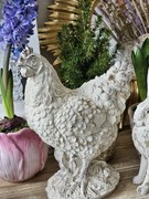 Béžová antik dekorácia sliepky - 21*12*26 cm