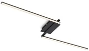 Brilo 3500-015 - LED Prisadený luster STAFF 2xLED/6W/230V čierna BL1517