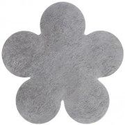 Koberec protišmykoý SHAPE 3106 Kvietok Shaggy - sivý plyš