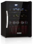 Klarstein Beersafe XL Onyx, chladnička, energet. trieda D, LED, kovové police, sklenené dvere