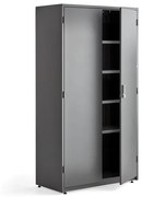 Kovová skriňa na náradie SUPPLY, s el. zámkom, 1900x1020x500 mm, tmavošedá