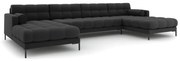 Tmavosivá rohová pohovka do "U" Bali – Cosmopolitan Design