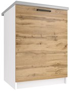 Kuchynská skrinka Belini spodná 60 cm dub wotan s pracovnou doskou  TOR SD60/0/WT/DW/0/B1/
