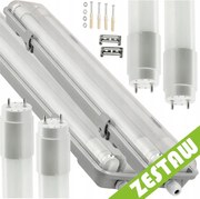 SADA 2x Hermetické svietidlo 120cm lampa + CW LED žiarivky