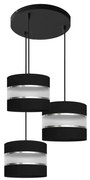 Luster na lanku HELEN 3xE27/15W/230V čierna