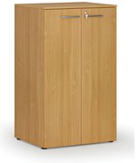 Kancelárska skriňa s dverami PRIMO WOOD, 3 police, 800 x 640 x 1335 mm, buk