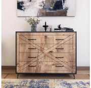 Komoda COMFORT 100x80 cm hnedá/čierna