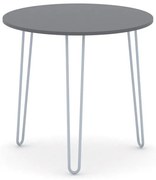Okrúhly jedálenský stôl SPIDER, priemer 80 cm, sivo-strieborná podnož, grafit