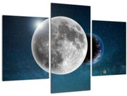 Obraz - Zem v zákryte Mesiaca (90x60 cm)