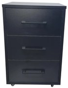 Skrinka na kolieskach 3S čierna