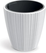 Plastový kvetináč OROS biely matný