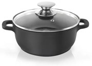 Hrniec s nepriľnavým povrchom Pfluon Granit so sklenenou pokrievkou Orion Grande, ⌀ 24 cm