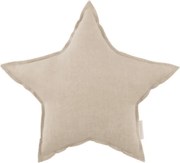 Mini ľanový vankúš hviezda prírodná 36 cm